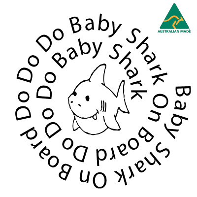 Baby Shark On Board Do Do Do Vinyl Decal Sticker 14 cm x 14 cm