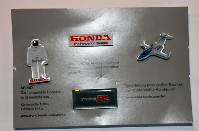 4 seltene PIN / Anstecker HONDA (ASIMO - TypeR - Jet - Power of Dreams) - RAR