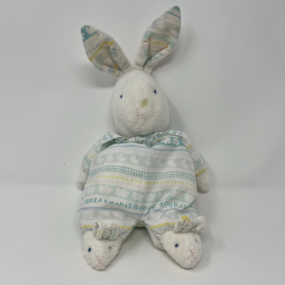 De Colección Carters Prestige Terry Bunny Rabbit Peluche Alfabeto ABC Zapatillas Sonajero Peluche Foto 4 de 4