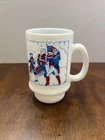 Vintage 1776 1976 American Bicentennial Drummer Milk Glass Mug Cup
