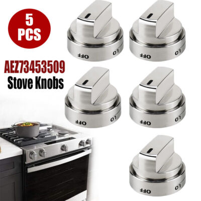 Cookware Parts 5Pcs AEZ73453509 Kitchen Metal Gas Stove Range Replace LG Knob