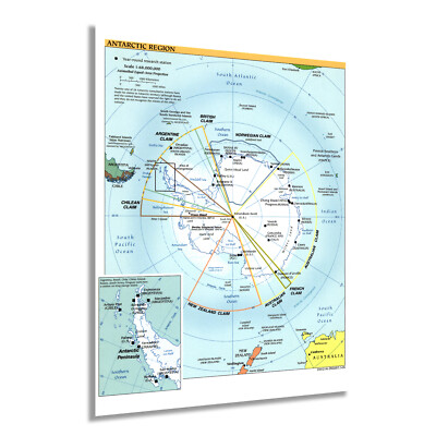 2005 Map of the Antarctic Region - Antarctic Peninsula Wall Art Poster Print