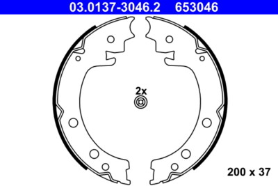 ATE 03.0137-3046.2 Brake Shoe Set, parking brake for SUZUKI