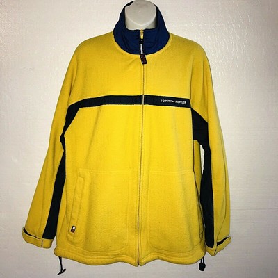 tommy hilfiger black and yellow jacket