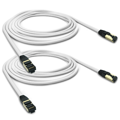 2x 15m Patchkabel Cat8.1 Netzwerkkabel Ethernet Netzwerk Patch Kabel Lan Cat 8.1