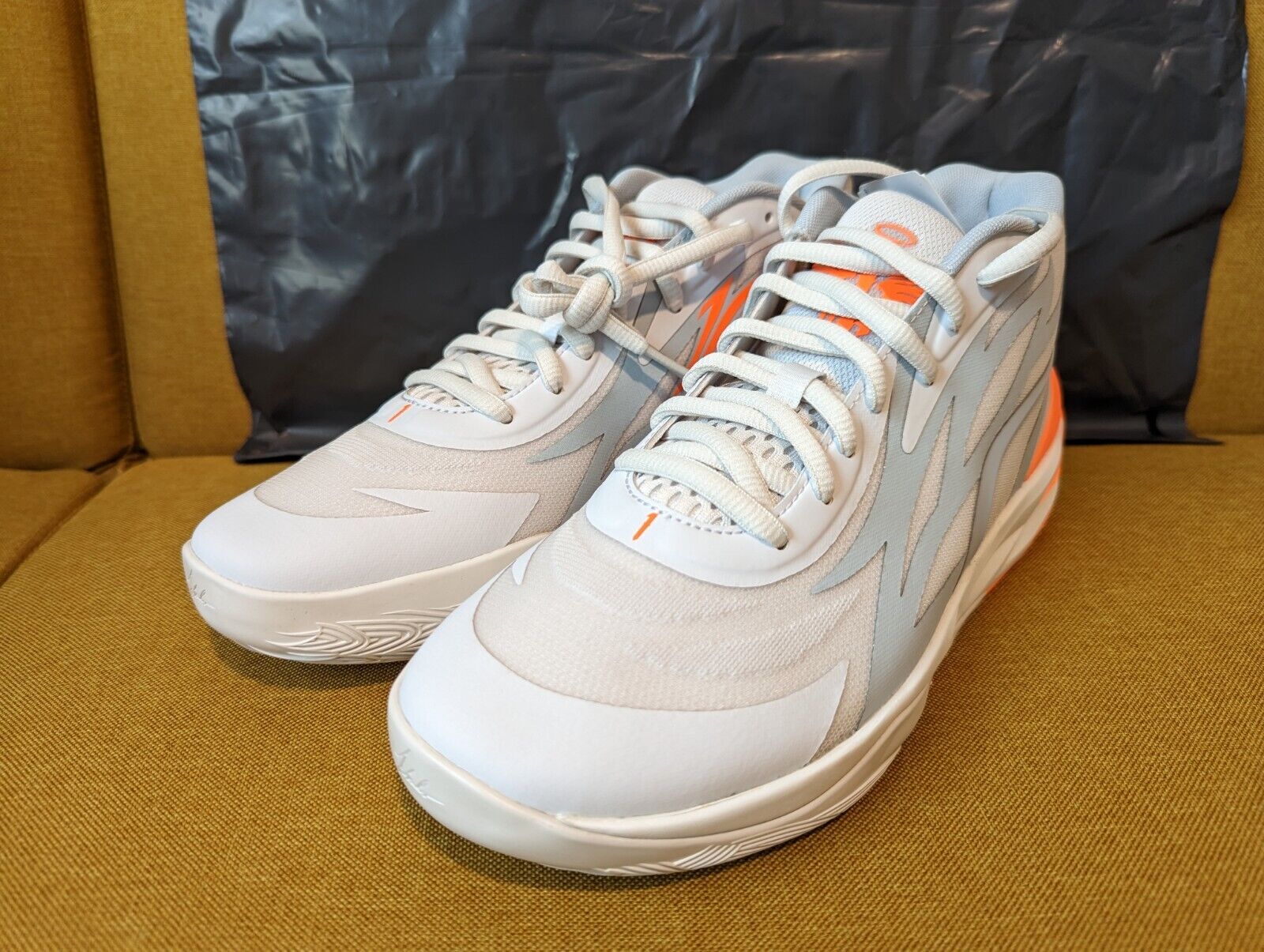 Rare Puma MB.02 Promotion Sample Men's Size 9 Grey Orange Ball PE Unreleased