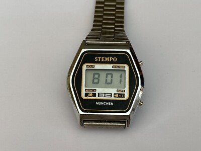 Very Rare STEMPO MUNCHEN LCD Quartz Digital Watch Hong Kong #1