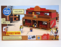 Lucky Luke Saloon Playtive Clippys | Klemmbausteine Cowboy Western Set | Neu