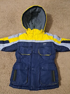 Oshkosh Bigosh Jacket Boys Blue Size 4 Zip Up Coat Kids Dk 95 Pro