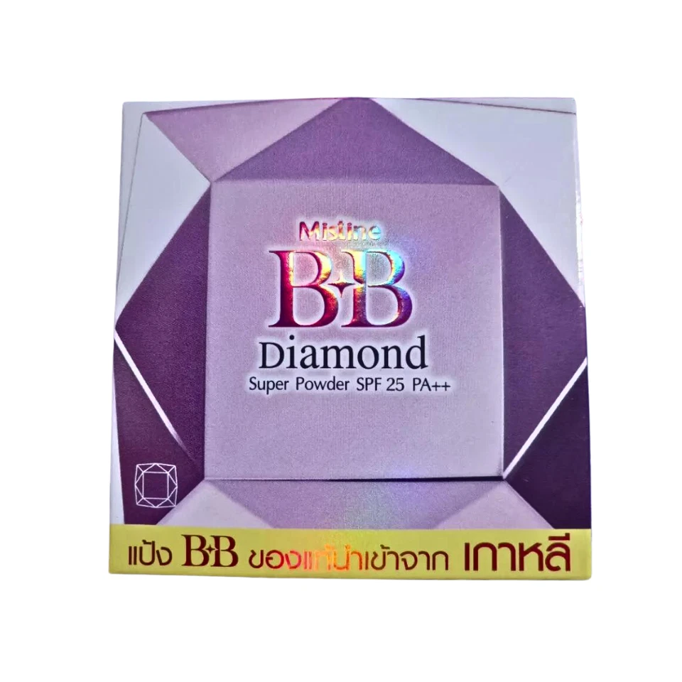Mistine Super Powder Pressed Foundation BB Diamond SPF25 PA++ Face Skin 10g - Image 4 of 4