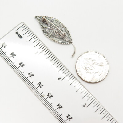 925 Sterling Silver Filigree Leaf Pin Brooch | eBay 925 Sterling Silver Filigree Leaf Pin Brooch | eBay