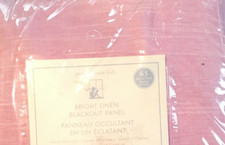 44 x 84" Pottery Barn Kids Blackout Curtain Panel Linen Cotton Bright Pink