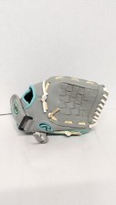 Rawlings 11 Inch Youth Girls Softball Glove Leather WPL11GM RHT Grey/Teal