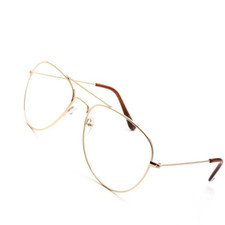 Clear Gold Frame Eye Glasses Metal Frame Sunglasses Comfortable Hip Hop Retro