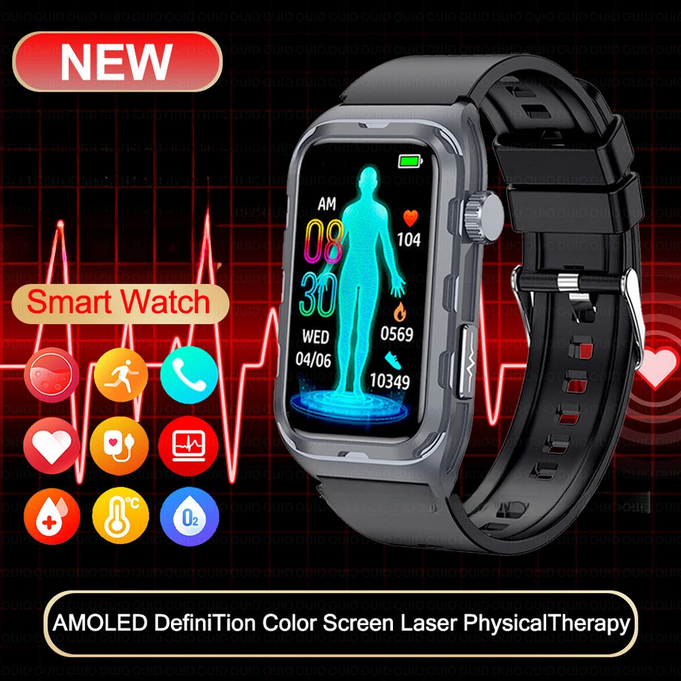 Smart Watch Men Women Fitness Tracker Blood Pressure Heart Rate Sport Watches - Image 2 of 4