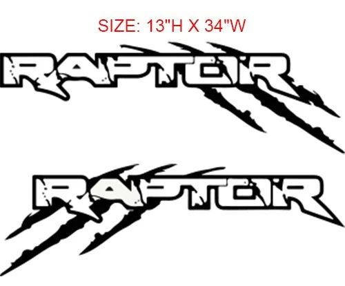 FORD RAPTOR F-150 CALCOMANÍA VINILO, JUEGO DE 2 Foto 2 de 4