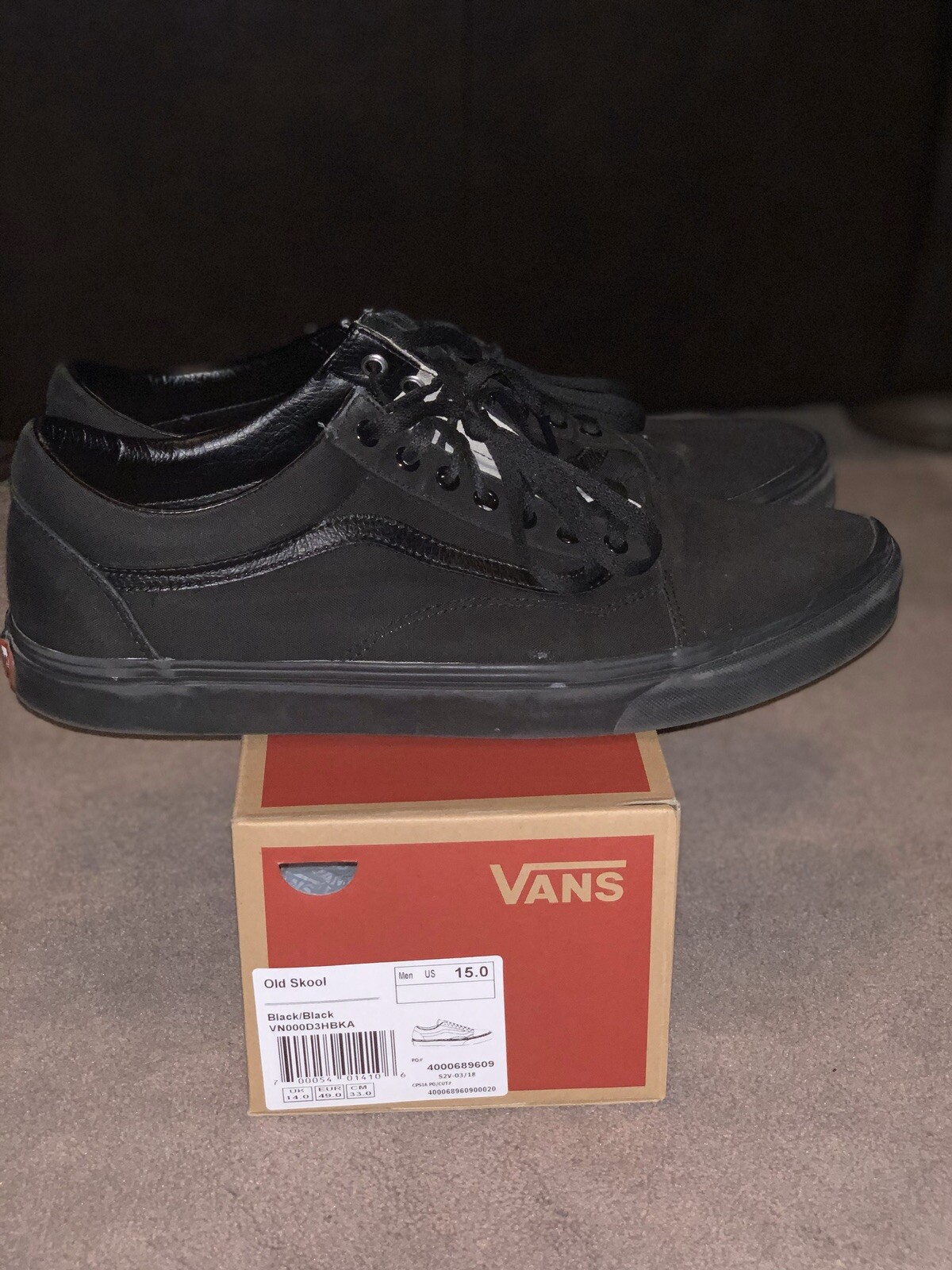 vans old skool size 15