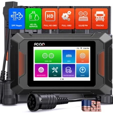 F802 Heavy Duty Diesel Truck Scanner All System Diagnostic DPF Regen Oil Reset