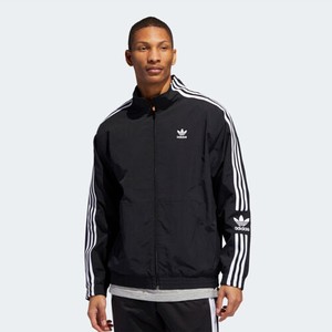 adidas originals locked up logo track jacket in black