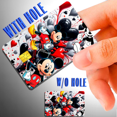 Mickey & Minnie Mouse Credit Debit Card Sticker Skin Decal HOLOGRAPHIC