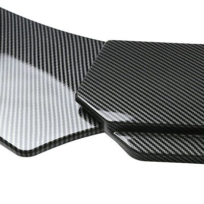 MotorFansClub 3-Piece Front Bumper Lip For Nissan Altima 2013-2018 - Carbon Fiber Style Splitter, Easy Bolt-On