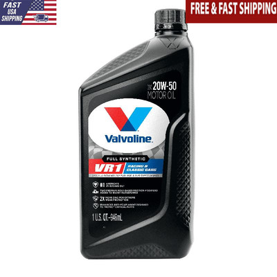 1 Quart Full Synthetic Racing Motor Oil 20W50 High Zinc Performance Protection
