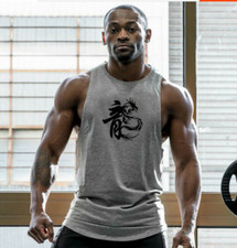 Workout Top For Men Gym Tank Fitness Shirt Singlet Bodybuilding Sleeveless Vest