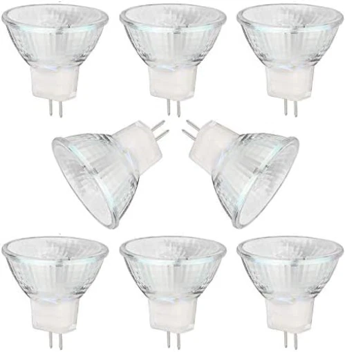 MR11 Halogen Bulbs 12V 20W GZ4 Bi Pin Base Spotlight Dimmable Glass Cover 35mm 8