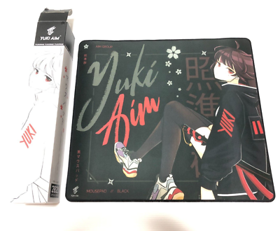 YUKI AIM 2021 Drop1 Limited Black FPS mousepad with Box used Rare 