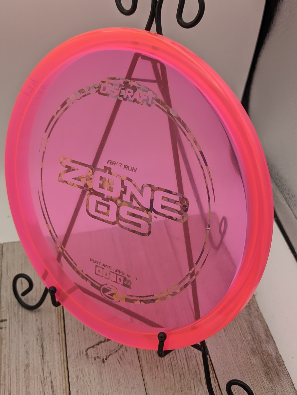 New Discraft First Run Z-Line Zone OS Golf Disc 174 Grams FLOWER Stamp