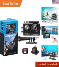 Wireless Remote Control 4K Action Camera - Built-in Wi-Fi & 98ft Waterproof