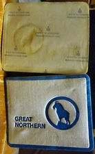 RAILROAD DINING Lounge Coaster Great Northern Blue Logo