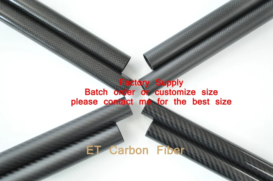 3k Carbon Fiber Tube OD 10 12 14 15 16 18 19 20 21 - 25 26-40mm x 500mm US - Image 4 of 4