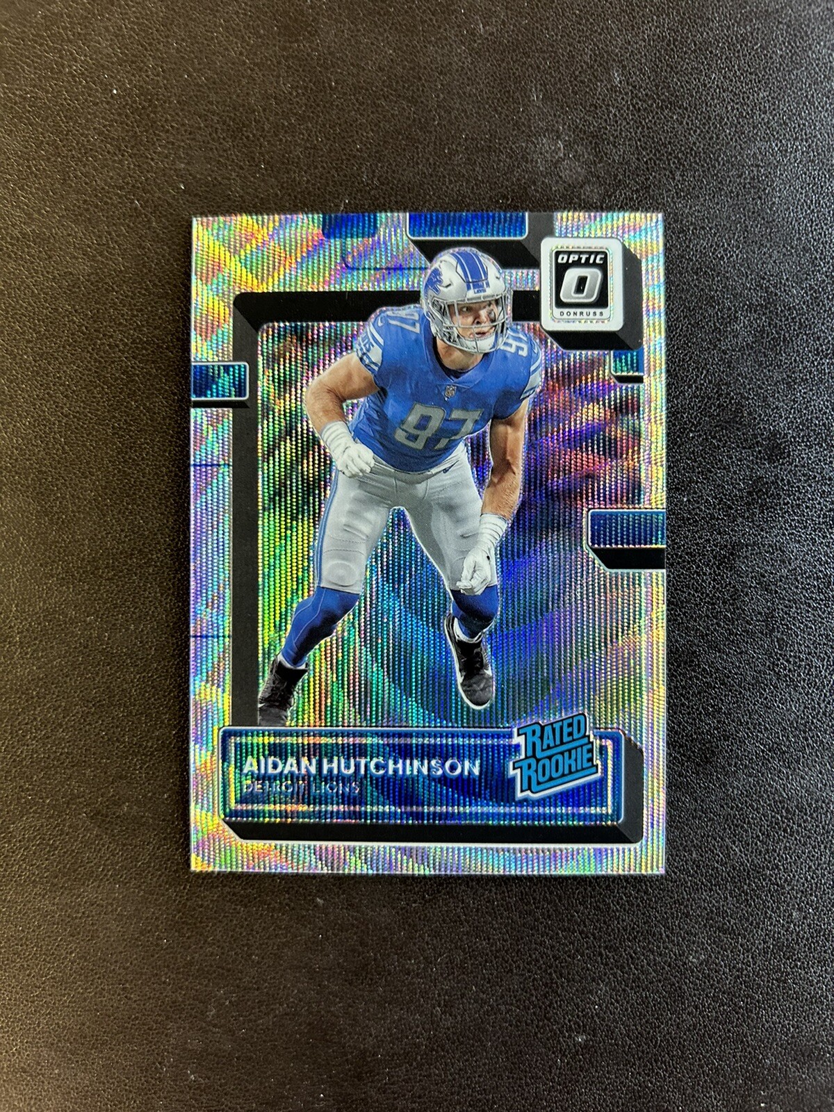 2022 Donruss Optic AIDAN HUTCHINSON Silver Wave Rookie RC /300 #213 Lions