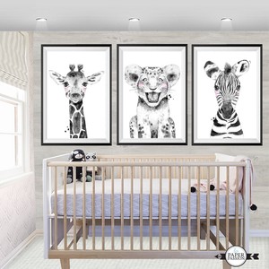 animal wall prints for nursery