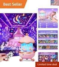 Wireless Baby Night Light Projector in Pink - 15 Films  Music for Sweet Dreams