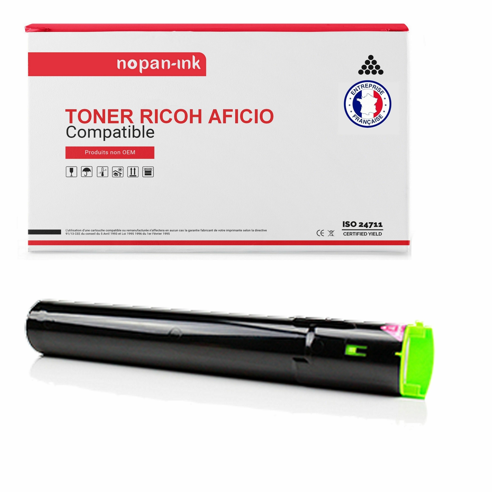 Toner MPC2551HE magenta compatible Ricoh pour équiper votre espace de télétravail