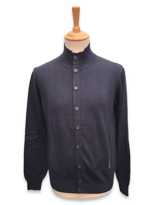 Maglia UOMO Cardigan lupetto con bottoni e toppe 