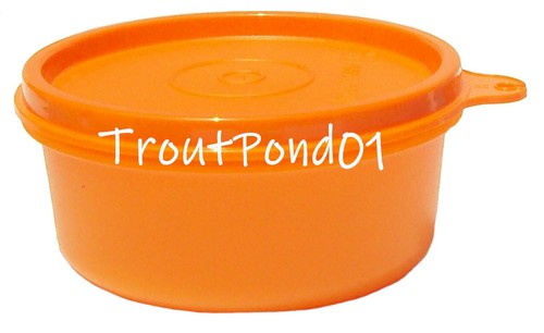 Tupperware Campana Vasos Niños Snack Cup Set Sippy Sipper Sello 7 OZ Tazón Naranja - Imagen 2 de 3