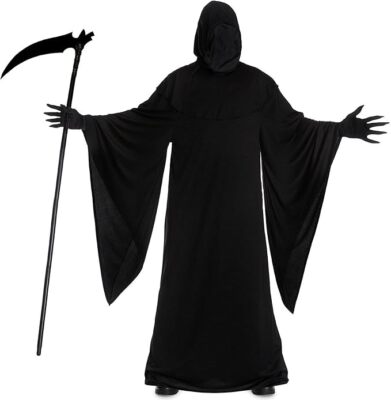Sensenmann Kostüm Herren Erwachsene Gruseliges Halloween Geisterkostüm M - XXL