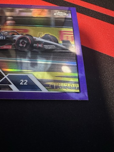 2023 Topps Chrome Formula 1 - Yuki Tsunoda Purple Refractor /399 #57 Alphatauri - Bild 2 von 3