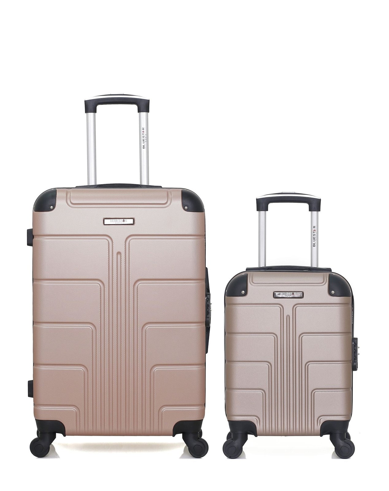 Valise cabine XXS rigide Bluestar Ottawa lot de 2 valises weekend 4 roues