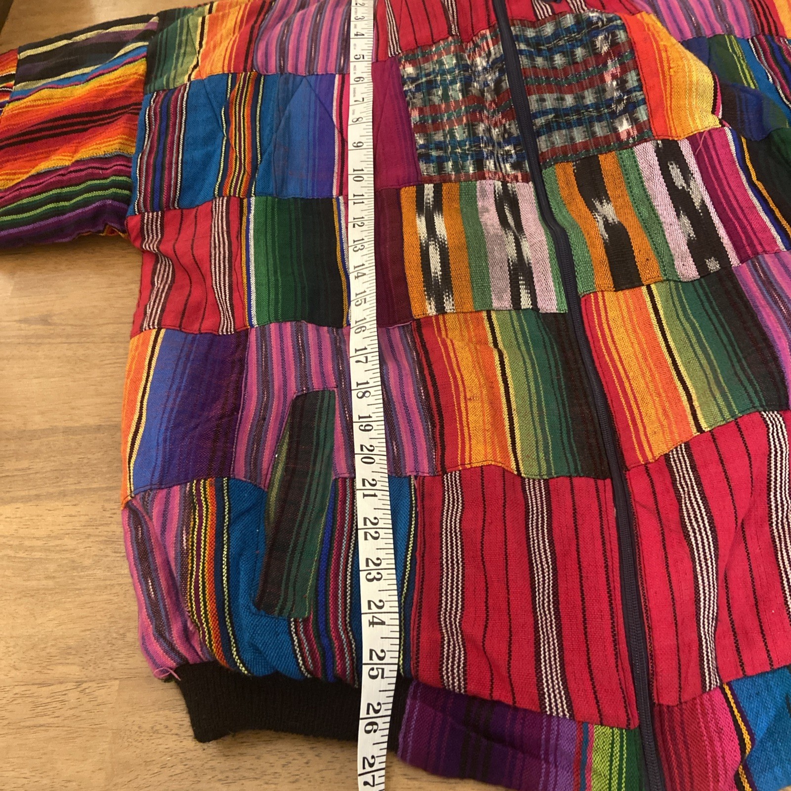 Vintage Handmade Guatemalan Patchwork Jacket Mult… - image 15