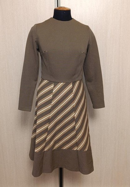 Women American Vintage Dress Beige 36 / S / 44 #50JP