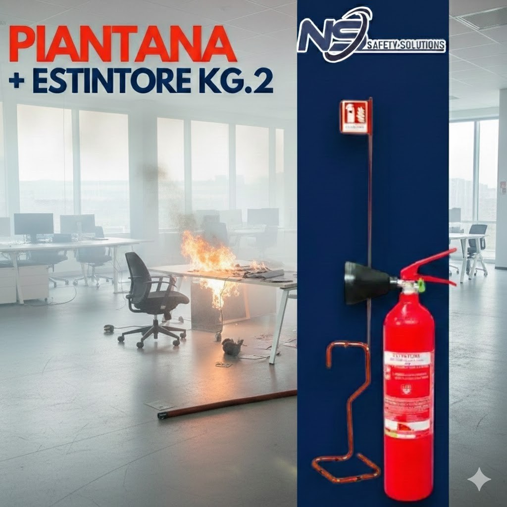 Estintore Design CO2 2kg per Casa Moderna e Cucine Open Space