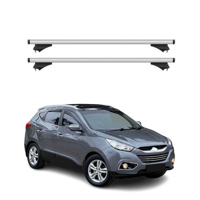 Cross Bars Roof Racks Aluminium for Hyundai Tucson 2010-2015 Silver 2Pcs