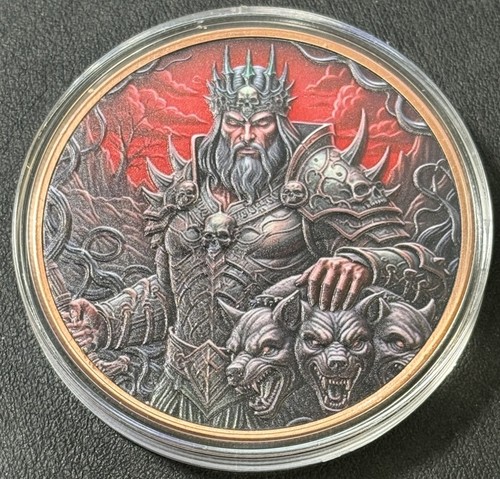 2026 5 AVDP Oz .999 Copper Liberia $1 Cerberus Colorized Coin in Capsule!!