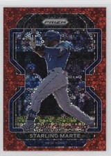 2022 Panini Prizm Tier II Red Donut Circle Prizm 57/99 Starling Marte #204 sh7