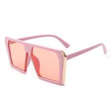 Women Oversized Square Sunglasses Retro Fashion Frame With UV Protection
