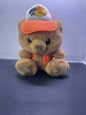 Bass Pro Shop Plush Teddy Bear Plush Pink Trucker Cap Limited Edition Fishing